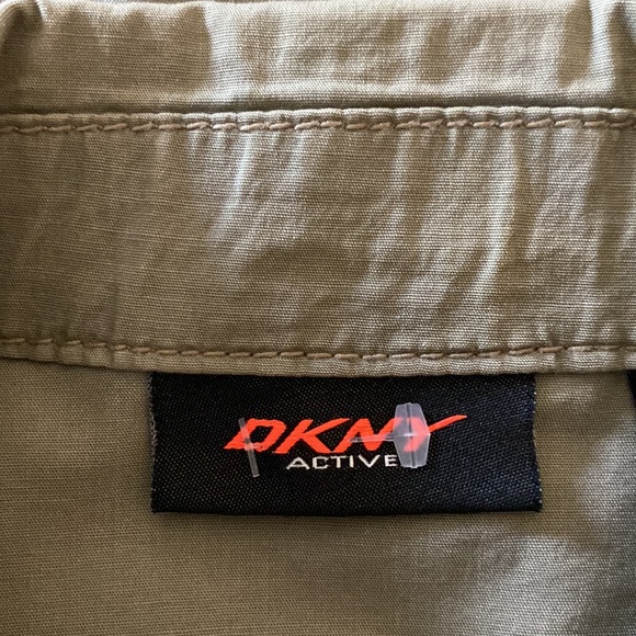 DKNY active women’s chest pocket khaki military jacket cotton button closure S - Picture 12 of 14